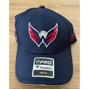 NWT Youth Fanatics Washington Capitals Authentic Pro Draft Podium Hat -OS- Navy